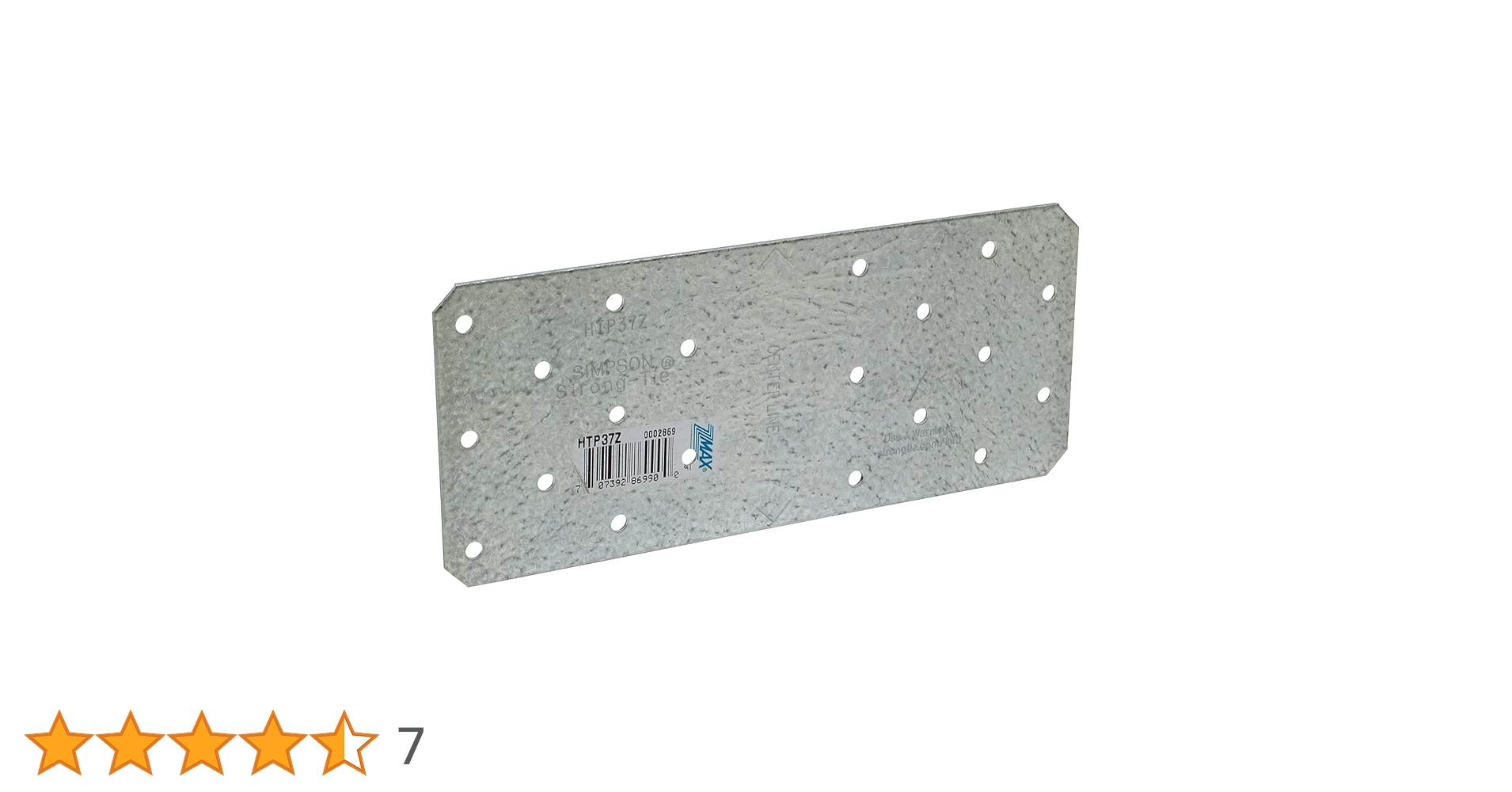 Simpson Strong Tie HTP37Z-25 HTP37Z Z-Max Heavy Tie Plate